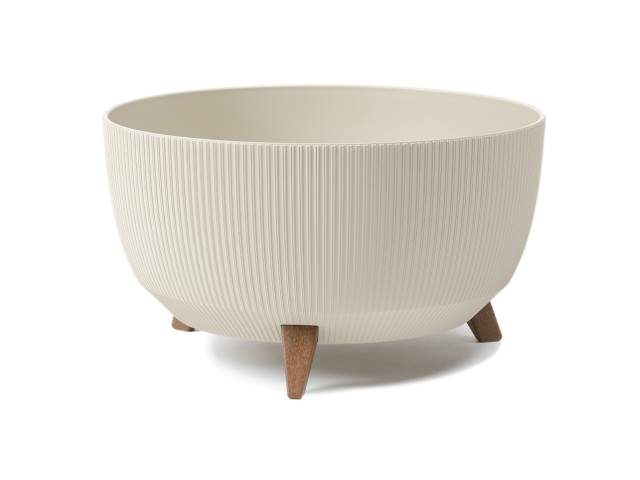Maceta "ROMA" color beige 40 cm · plástico