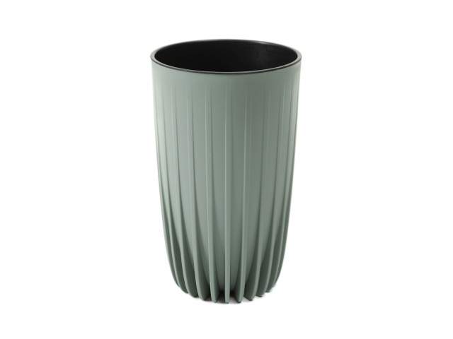 Maceta "MIRA" color gris verde 25 cm · plástico