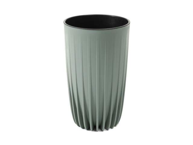 Maceta "MIRA" color gris verde 30 cm · plástico