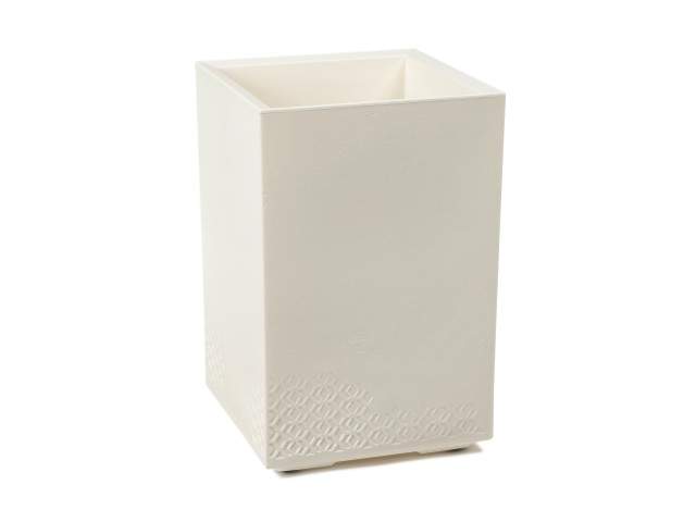 Maceta "KARO" color crema 40 × 40 × 60 cm · plástico