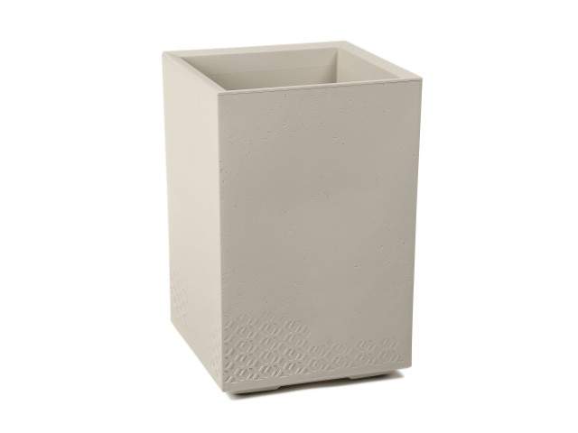 Maceta "KARO" color beige 40 × 40 × 60 cm · plástico