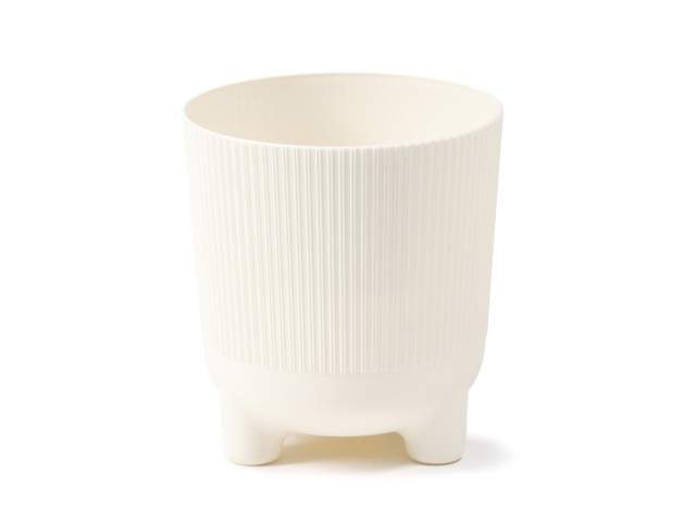 Maceta "ARIA ECO RECICLADO" color crema 14 × 16 cm · plástico