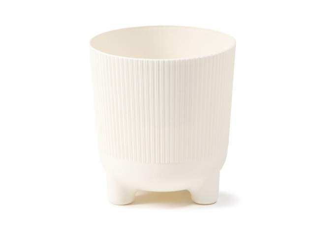 Maceta "ARIA ECO RECICLADO" color crema 18 × 20 cm · plástico