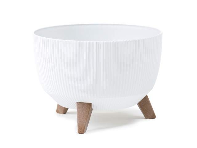 Maceta "ROMA JUMPER" color blanco 29 × 18 cm · plástico