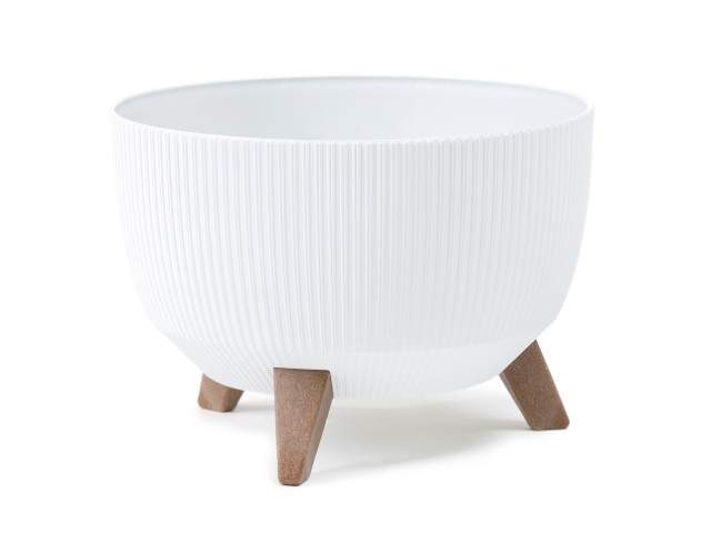 Maceta "ROMA JUMPER" color blanco 47 × 22 cm · plástico