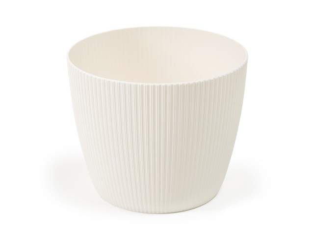 Maceta "MAGNOLIA" color crema 26 cm · plástico reciclado