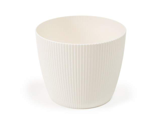 Maceta "MAGNOLIA ECO RECICLADO" color crema 30 × 24 cm · plástico