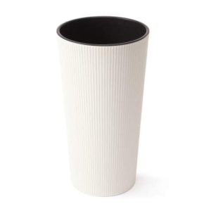 Maceta "LILIA ECO RECICLADO" color crema 19 × 36 cm · plástico