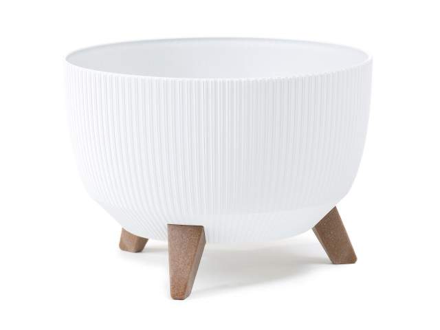 Maceta "ROMA ECO RECICLADO" color crema 33 × 18 cm · plástico