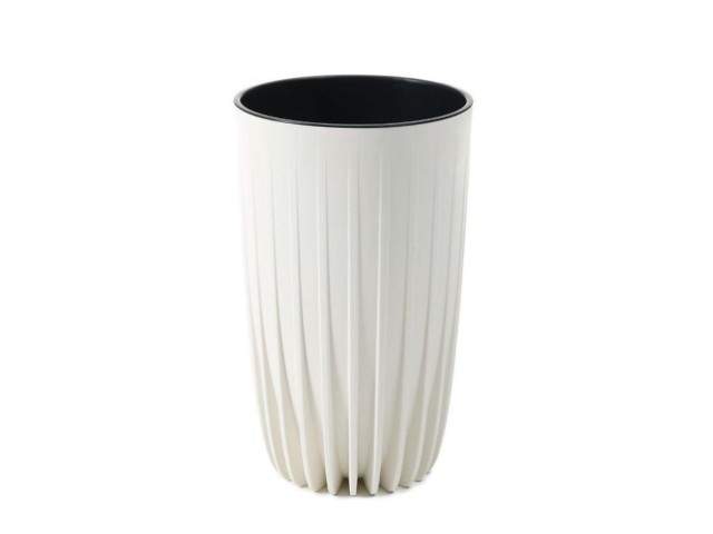 Maceta "MIRA ECO RECICLADO" color crema 25 × 42 cm · plástico