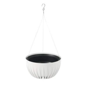 Maceta colgante "MIRA" color blanco 30 × 15 cm · plástico