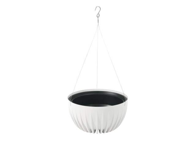 Maceta colgante "MIRA" color blanco 30 × 15 cm · plástico