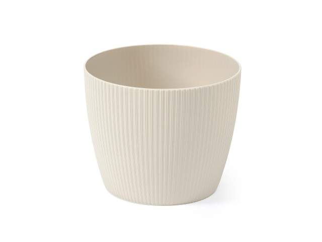 Maceta "MAGNOLIA ECO RECICLADO" color beige 14 × 13 × 11 cm · plástico