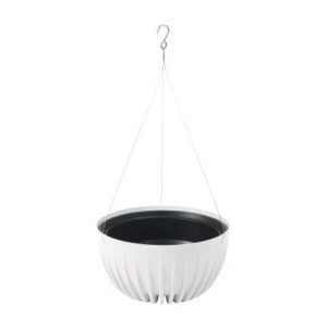 Maceta colgante "MIRA" color blanco 24 × 14 cm · plástico