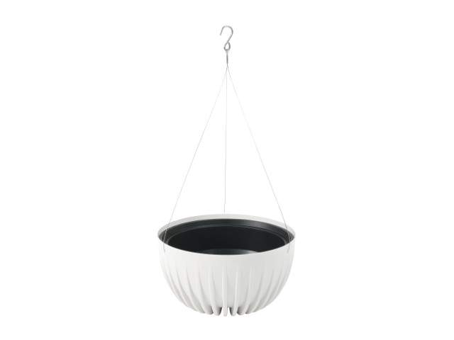 Maceta colgante "MIRA" color blanco 24 × 14 cm · plástico
