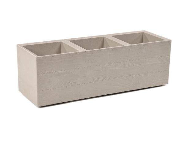 Maceta "KARO" eco café leite 90 × 30 × 30 cm · plástico