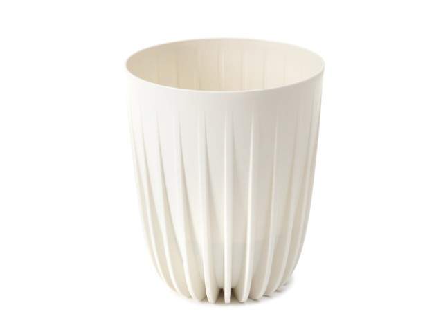 Maceta "MIRA ECO RECICLADO" color crema 25 × 29 cm · plástico