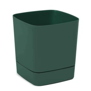 Maceta con plato "CLIMA" abacate 16 × 16 cm · plástico