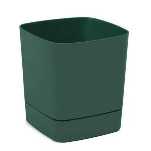 Maceta con plato "CLIMA" abacate 19 × 19 cm · plástico