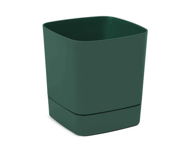 Maceta con plato "CLIMA" abacate 19 × 19 cm · plástico
