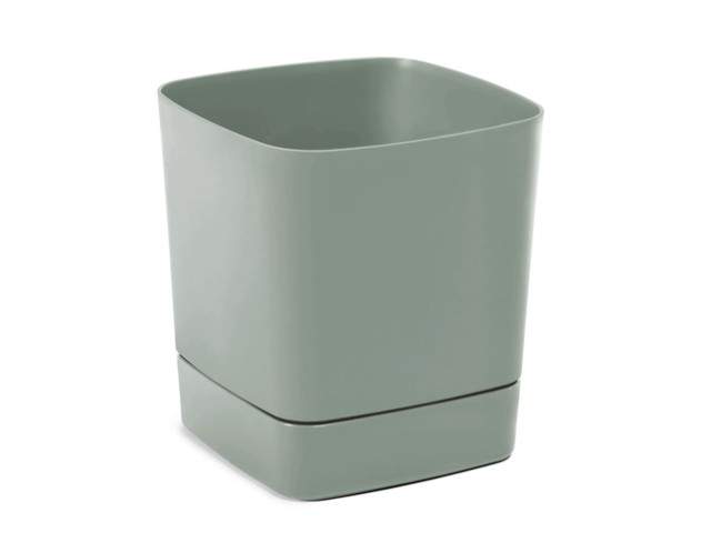 Maceta con plato "CLIMA" color gris 25 × 25 cm · plástico reciclado