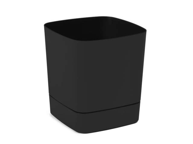 Maceta con plato "CLIMA" color negro 30 × 30 cm · plástico reciclado