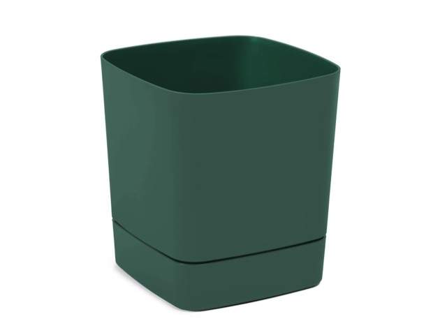 Maceta con plato "CLIMA" abacate 30 × 30 cm · plástico