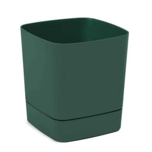 Maceta con plato "CLIMA" abacate 34 × 34 cm · plástico