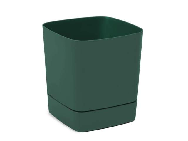 Maceta con plato "CLIMA" abacate 34 × 34 cm · plástico