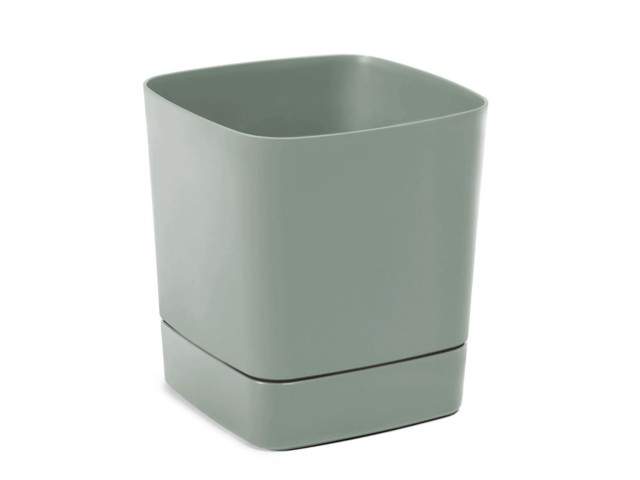 Maceta con plato "CLIMA" color gris 34 × 34 cm · plástico reciclado