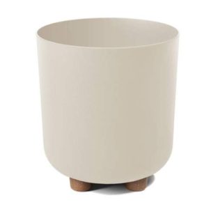 Maceta con pies "SOFIA" color beige 19 × 21 cm · plástico reciclado