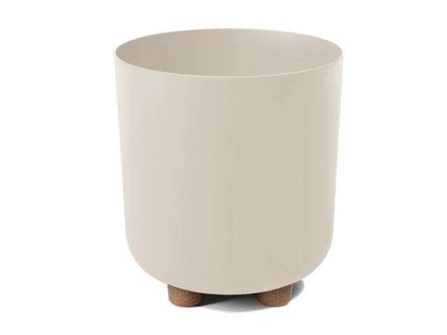 Maceta con pies "SOFIA" color beige 24 × 27 cm · plástico reciclado