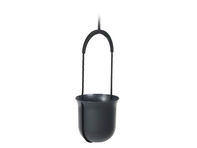 Maceta colgante "LUCA" color antracita 18 × 17 cm · plástico reciclado