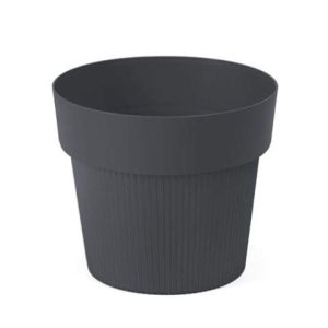 Maceta "TULA" color antracita 13 × 11 cm · plástico reciclado