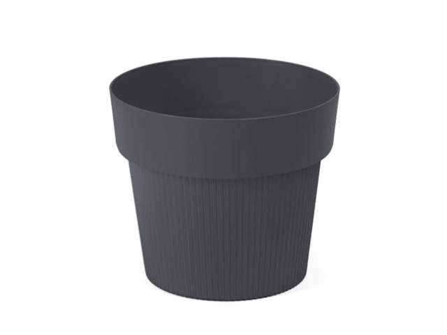 Maceta "TULA" color antracita 13 × 11 cm · plástico reciclado