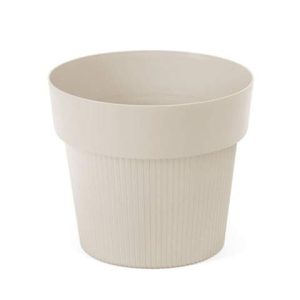 Maceta "TULA" color beige 13 × 11 cm · plástico reciclado
