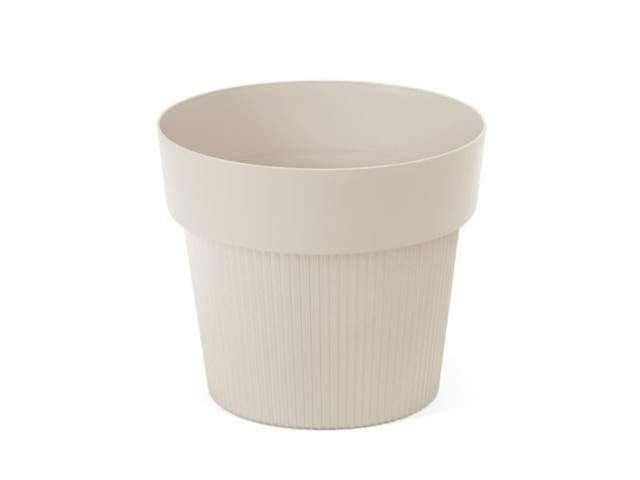 Maceta "TULA" color beige 13 × 11 cm · plástico reciclado