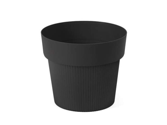 Maceta "TULA" color negro 14 × 12 cm · plástico reciclado