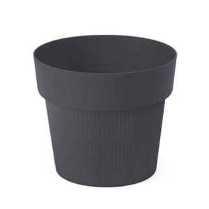 Maceta "TULA" color antracita 14 × 12 cm · plástico reciclado
