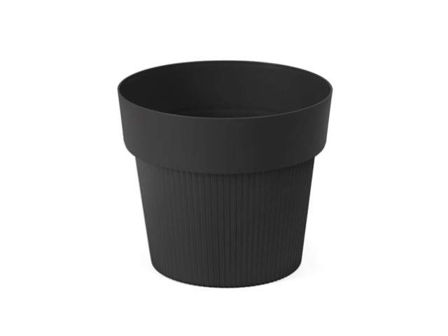 Maceta "TULA" color negro 16 × 14 cm · plástico reciclado