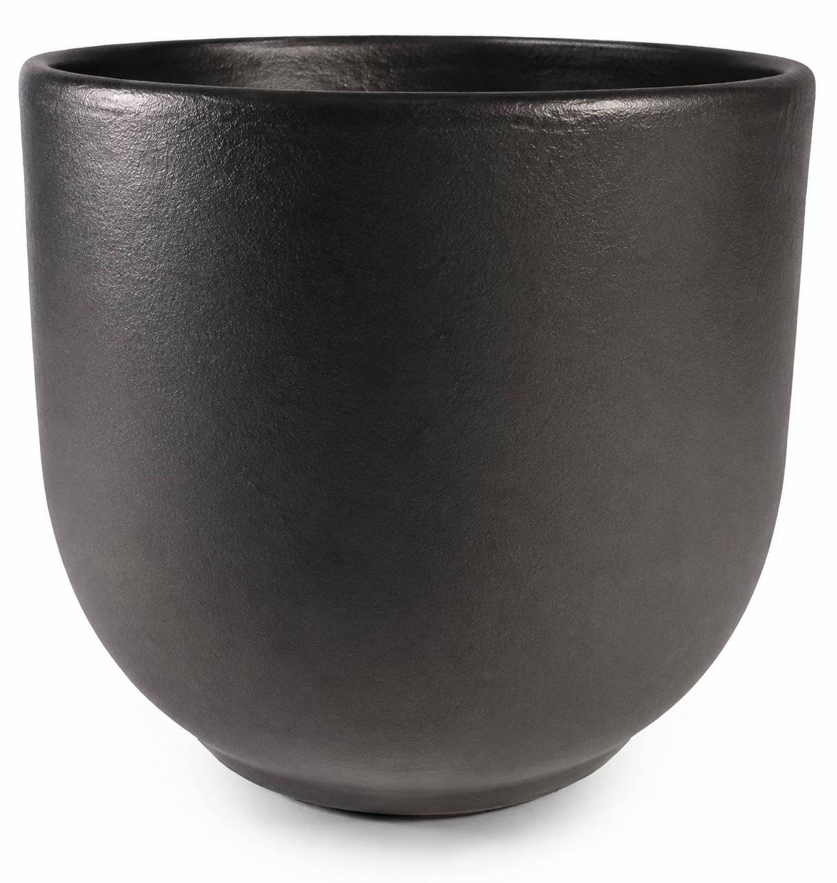 Maceta jándula de barro con acabado epoxi - 14 cm × 14 cm de alto