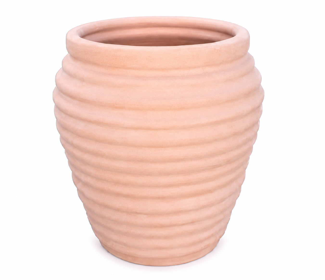 Maceta bizerta color blanco de terracota - 37 cm × 43 cm de alto