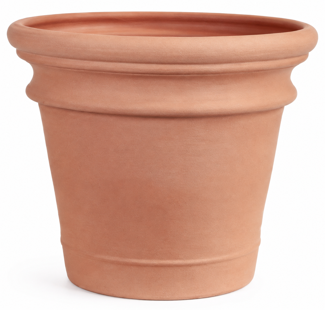 Maceta doble borde de terracota - 32 cm × 28 cm de alto