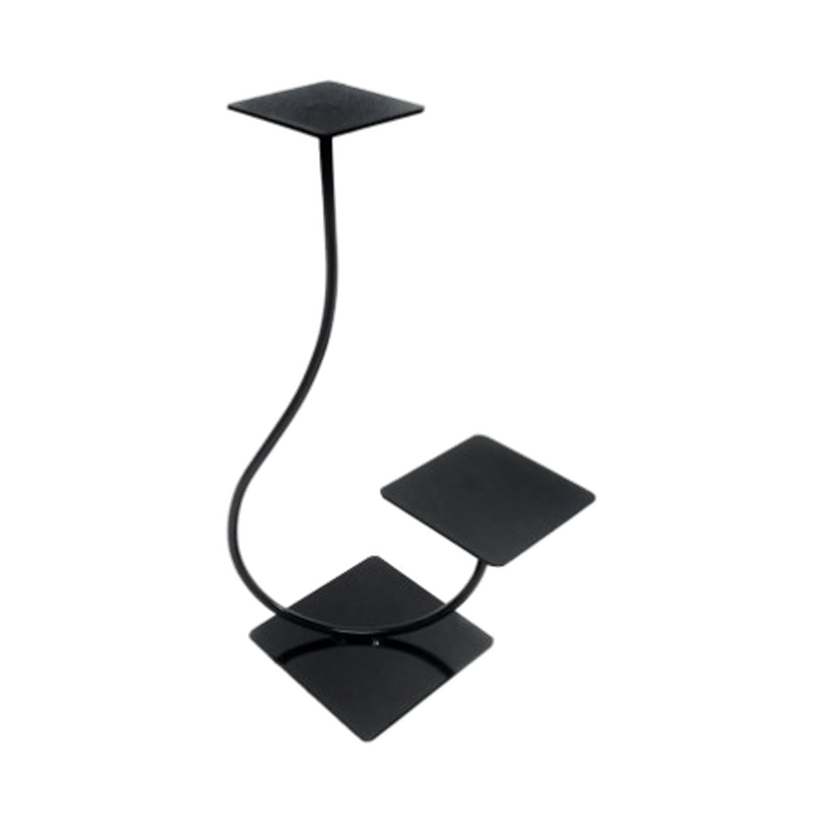 Soporte metálico para centros florales negro – 40 cm