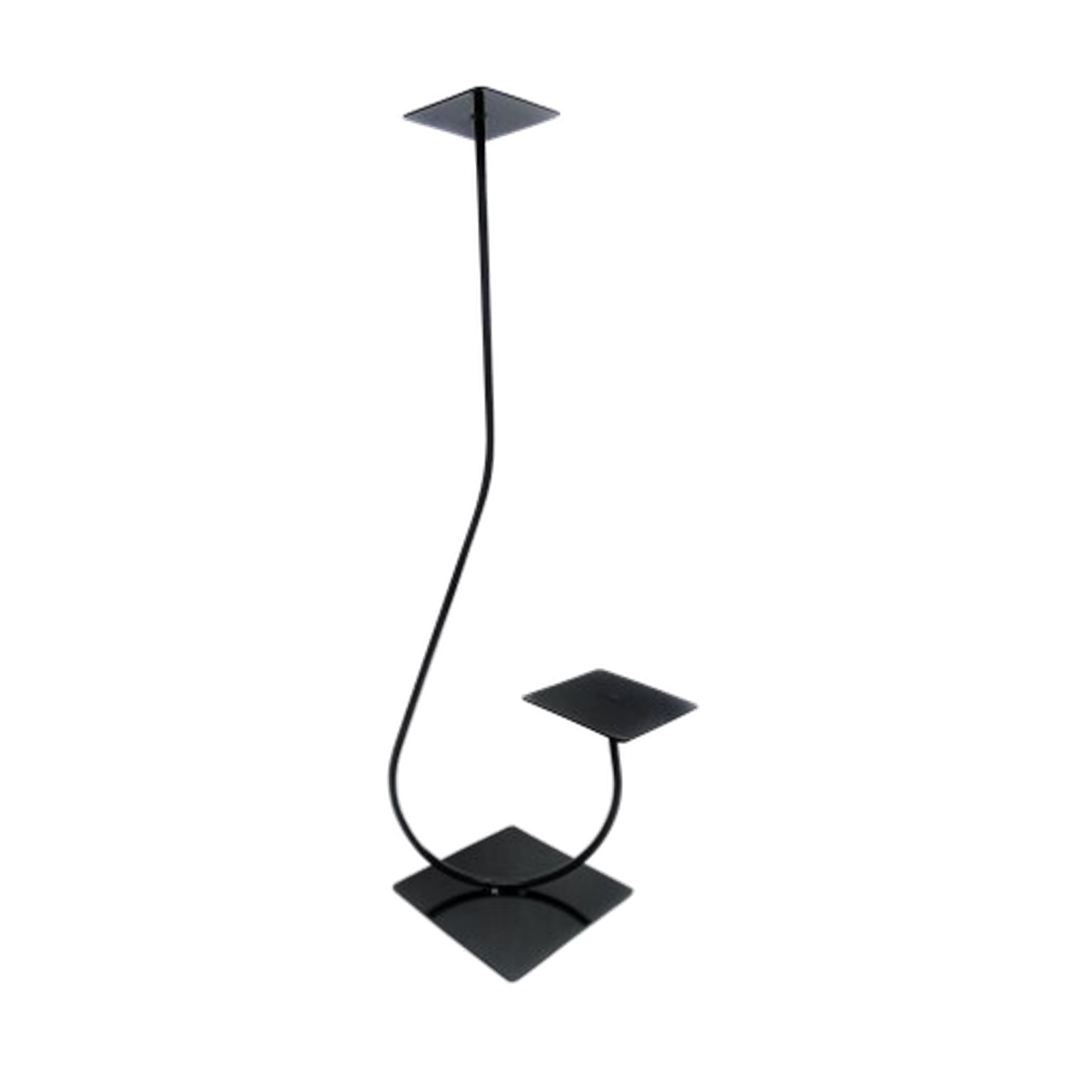 Soporte metálico para centros florales negro – 80 cm