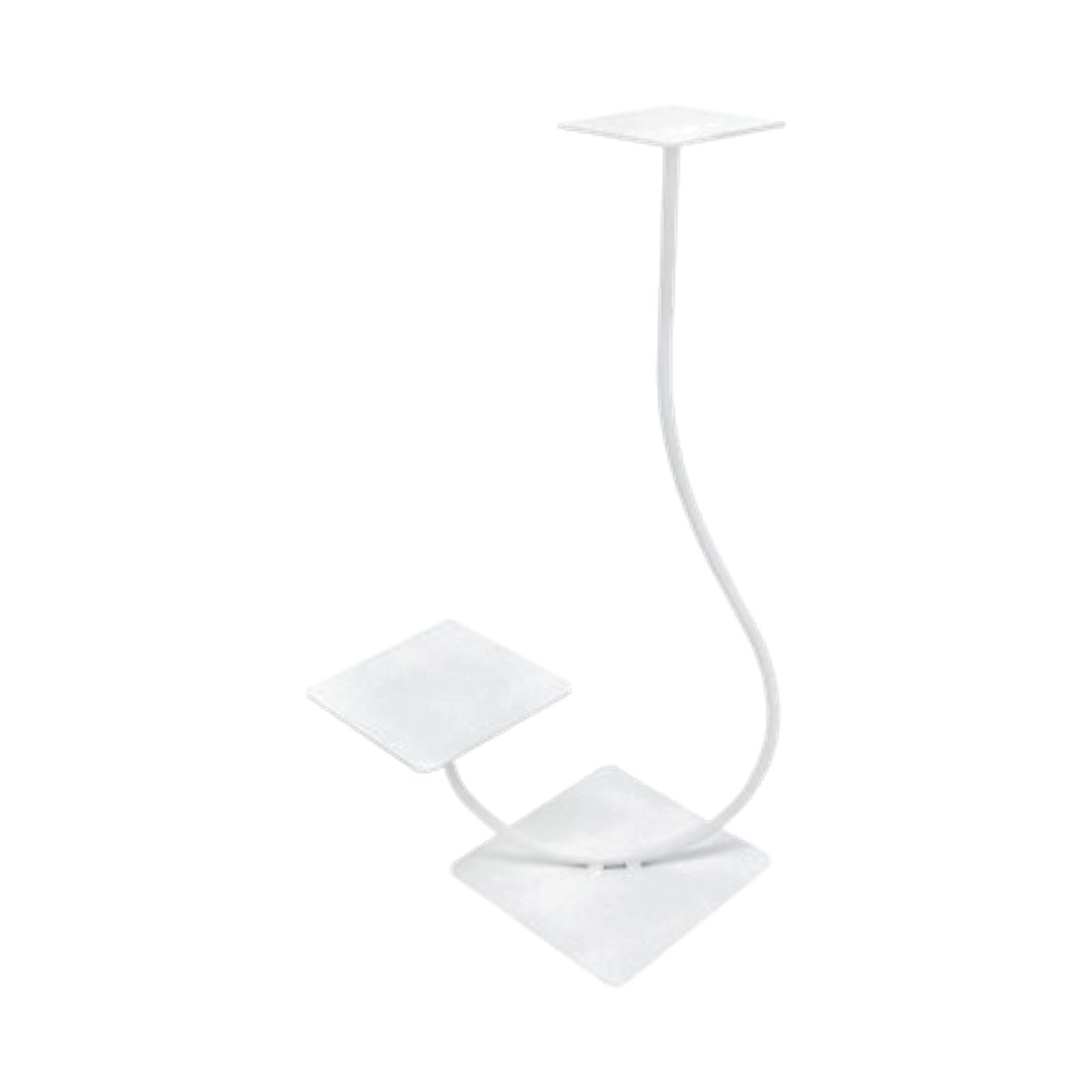 Soporte metálico para centros florales blanco – 40 cm