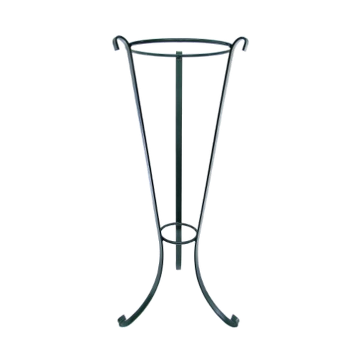 Soporte metálico trípode para ánfora verde – 26 × 80 cm