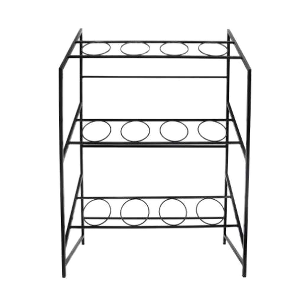 Expositor metálico vertical negro – 140 × 35 × 95 cm